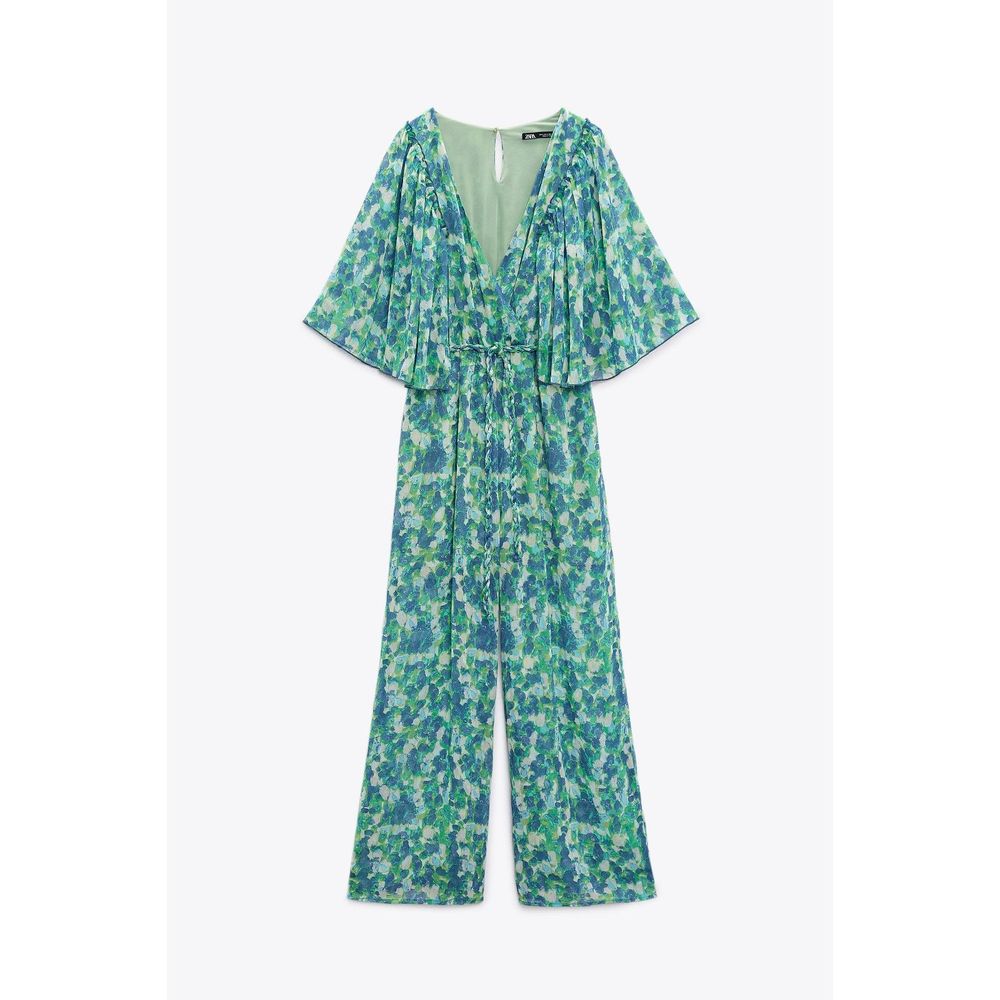 ZARA FLUID PRINTED LONG JUMPSUIT - Picture 5 of 8